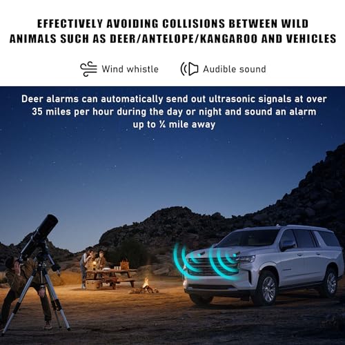 Deer Whistles for Car, Auto Deer Repellent Warning Devices, Animal Alert for Outdoor Driving E143472
