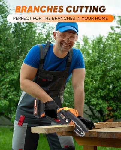 Mini Chainsaw Cordless, Handheld Pruning Saw for Tree Branches C763319