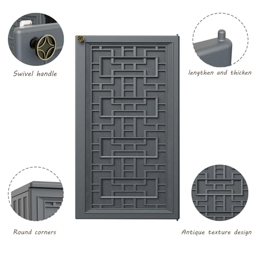 Outdoor Storage Cabinet Waterproof with Shelf for Patio and Garden U239