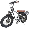 (US Warehouse) Dual Motor 2000W Electric Bike for Adults, Full Suspension, 18AH Removable Battery, Mountain Snow E Bike Fat Tire Sports Bicycle with Long Seat & Basket