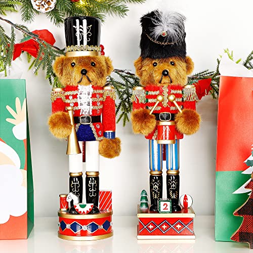 14 Inch Christmas Nutcracker Bear Drummer Ornaments, Tabletop Centerpiece Decor W663