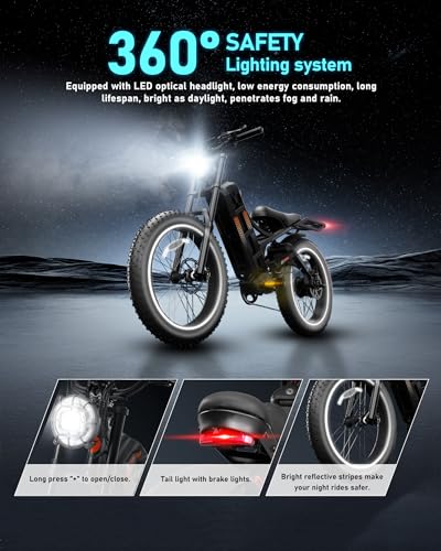 Adult Electric Bike 1200W Dual Motor Fat Tire Long Range S49708