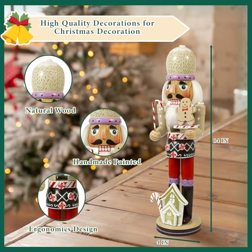 Gingerbread Chef Nutcracker Wooden Christmas Decorations L619768