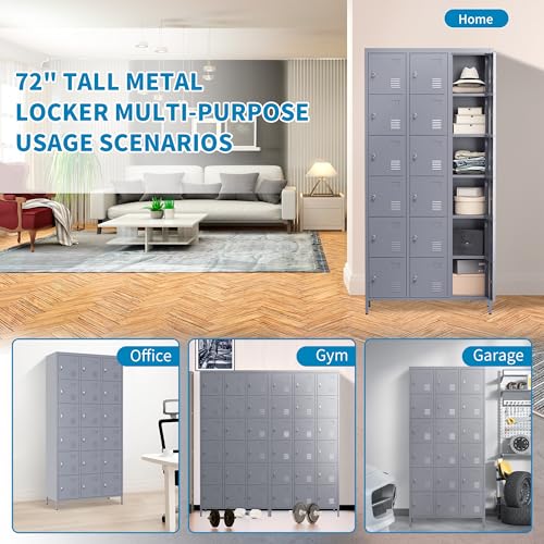 Metal Lockers with Shelves 72" H for Employees C448234