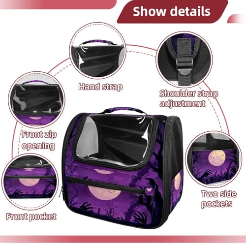Halloween Pet Carrier Airline Approved for Small Medium Dogs Cats S688252