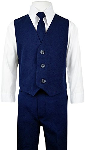 Boys Solid Suit and Tie Formal Outfit S2062
