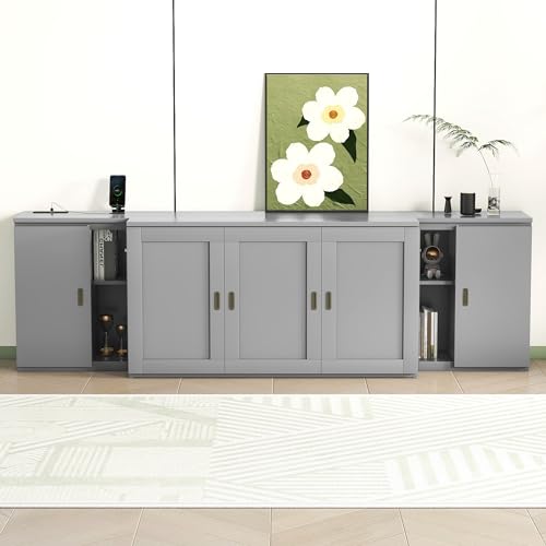 Wall Cabinet Bed with Storage and Bookcase Headboard F651615