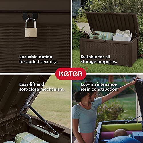 Outdoor Storage Deck Box for Patio, Backyard and Garden, 110 Gallon, Lockable, Waterproof P895