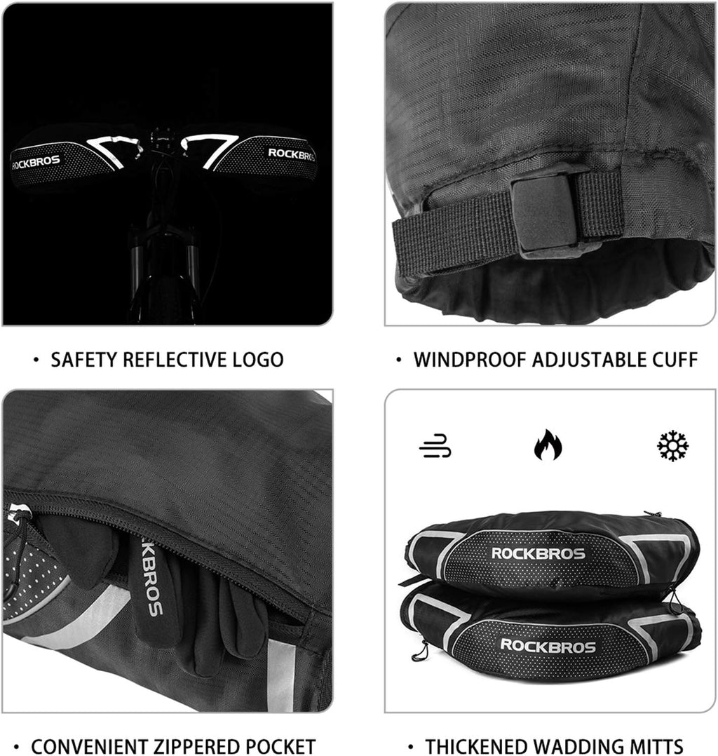 Winter Cycling Handlebar Mittens for Men D301447