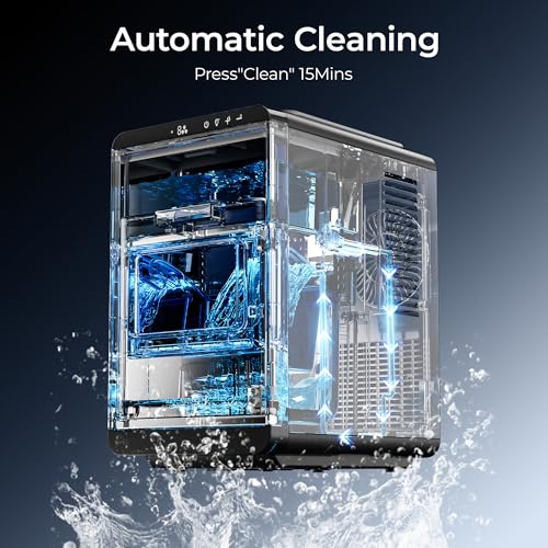 Crescent Ice Maker Countertop, 35Lbs/24H, Auto Deep Cleaning, Portable D224