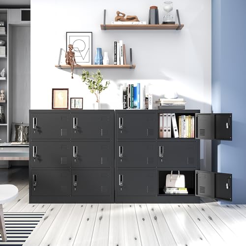 6-Door Steel Storage Locker with Lock and Card Slot A4817