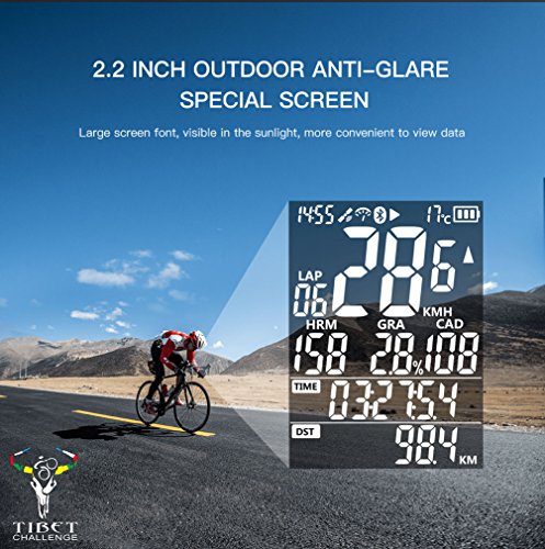 GPS Bike Computer Wireless Cycling Computer with ANT+ Speedometer and Mount W567