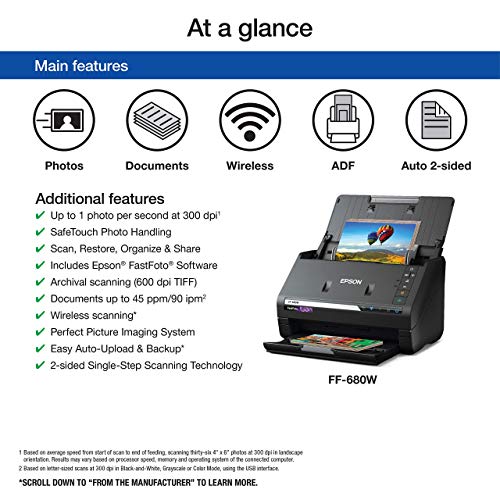 Wireless High-Speed Photo and Document Scanner H99557