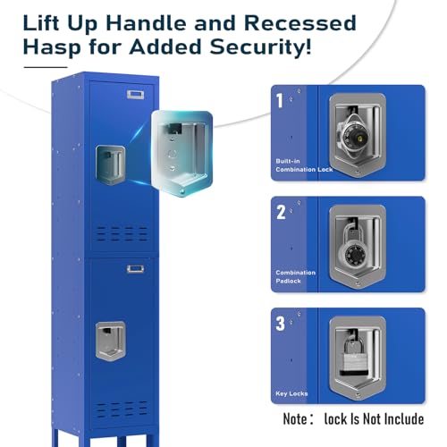 5-Door Steel Storage Locker with Hooks and Card Slots M92401