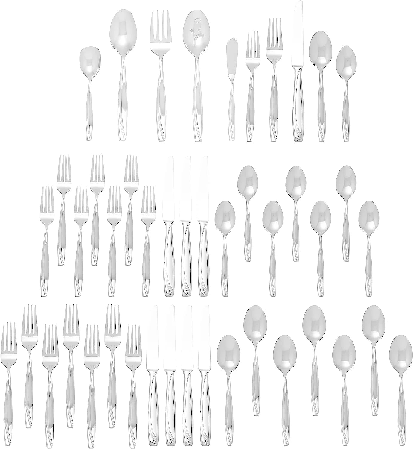 18/0 Stainless Steel Flatware Set, Service for 8 A5252