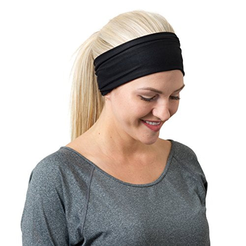 Stretch Sport Headband for Women, Non-Slip Sweat Wicking Fabric for Yoga, Running or Gym N4040