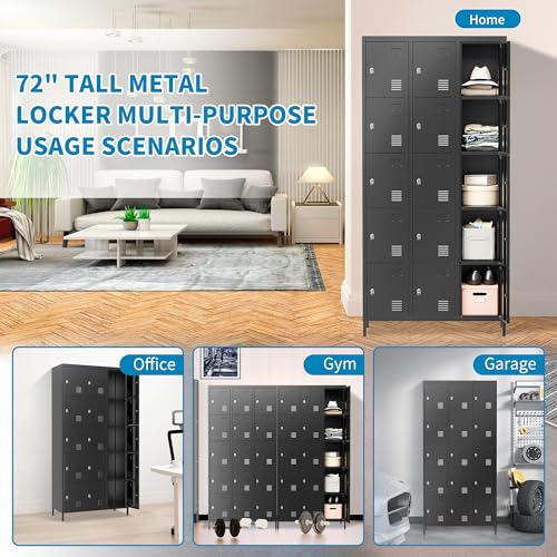 Metal Lockers with Shelves 72" H for Employees C448234