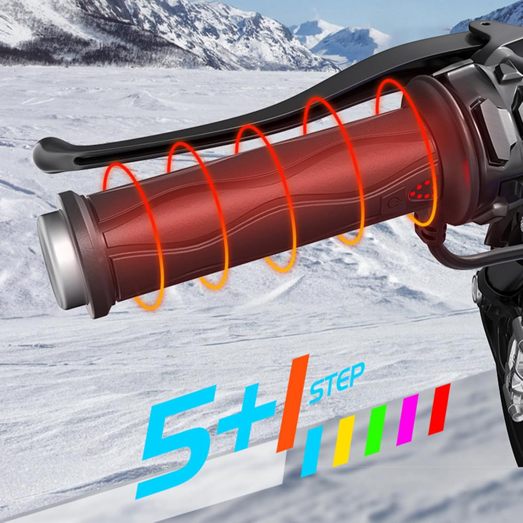 Heated Motorcycle Handlebar Grips with 5-Gear Temperature Control Y28085