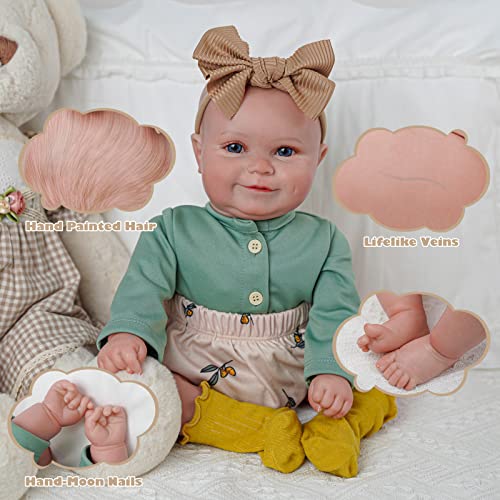 20 Inch Soft Vinyl Reborn Baby Doll with Accessories for Girls P18941