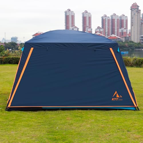 Extra Large Family Cabin Tent 2 Rooms 3 Doors 3 Windows Waterproof for Camping H460