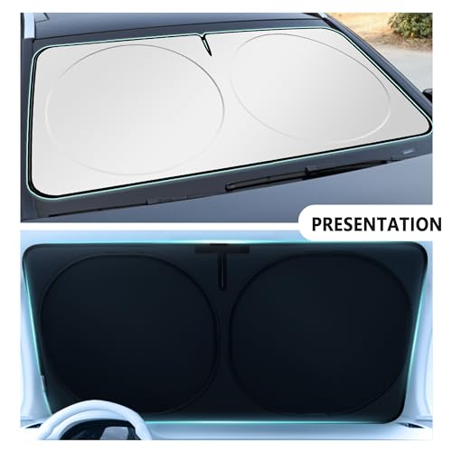 Car Sun Shade Windshield with Opening, Foldable Blocker for Most Cars SUVs Trucks U129618