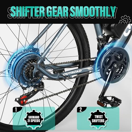 Electric Bike for Adults with Removable Battery, 26" Tires N200