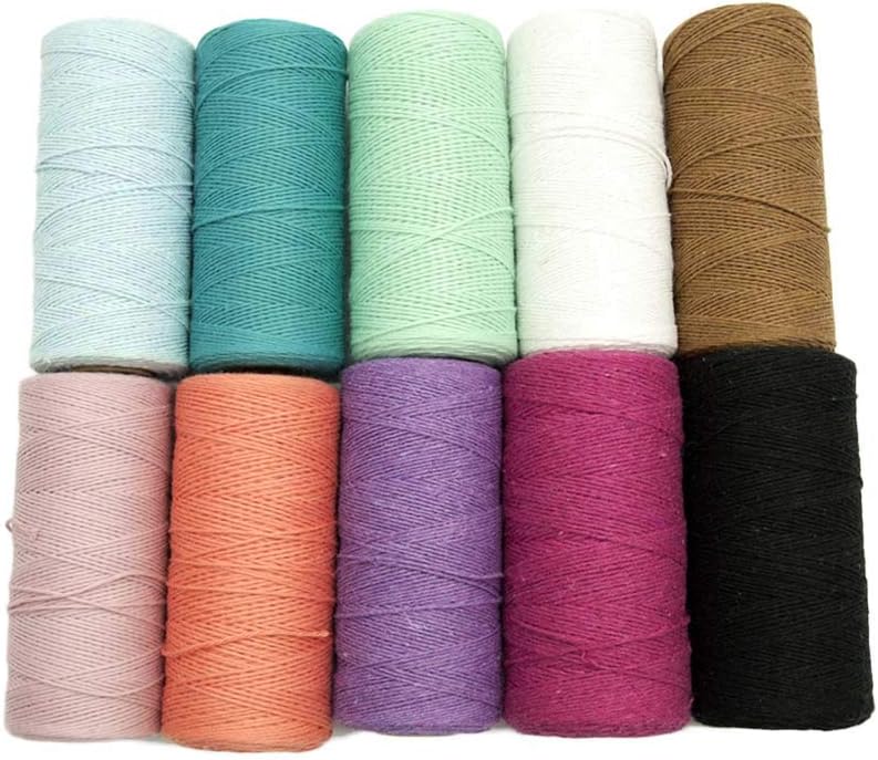 1mm Cotton Loom Warp Yarn for Weaving Carpet Tapestry Rug DIY C7516