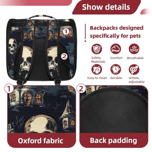 Halloween Cat Backpack Carrier, Breathable Bubble Pet Backpack R5452