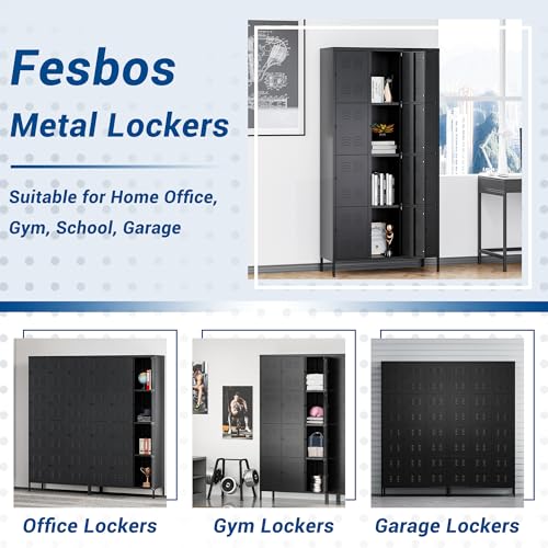 3-Door Blue Steel Storage Locker for Office, School, Gym C68898