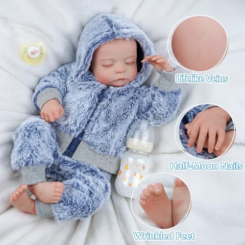 Lifelike Reborn Baby Doll Silicone Full Body Boys 17 Inch G466746