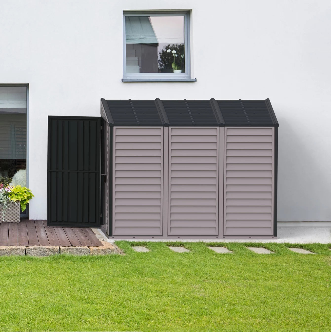 Outdoor Storage Shed with Foundation Kit T452