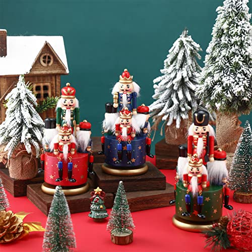 Nutcracker Music Box Wooden Soldier Toy Christmas Wind Up Musical Decor X3406