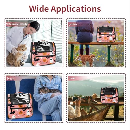 Halloween Cat Backpack Carrier, Breathable Bubble Pet Backpack R5452