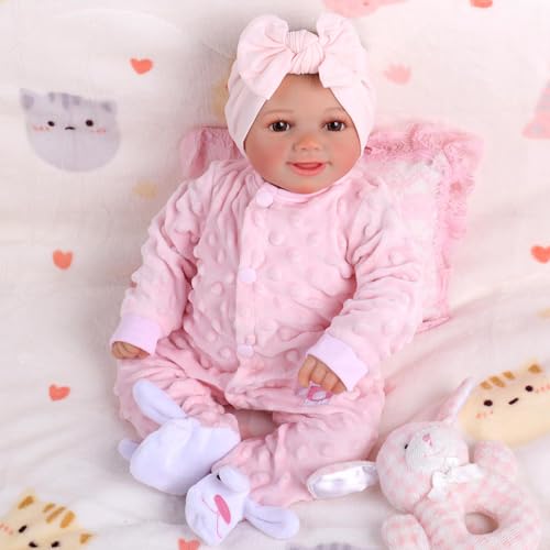 Reborn Baby Doll Sunny - 17 Inch Soft Vinyl Realistic Poseable Doll with Accessories L43468