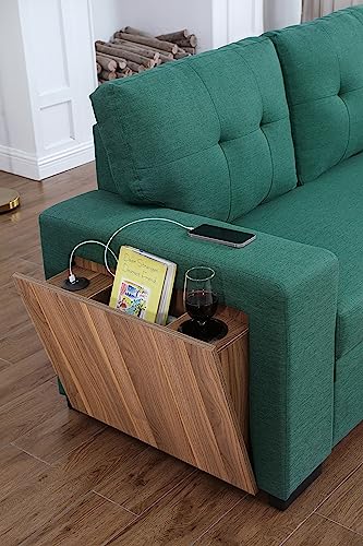 4-in-1 Convertible L Shaped Couch with Pull Out Bed and Storage Z983