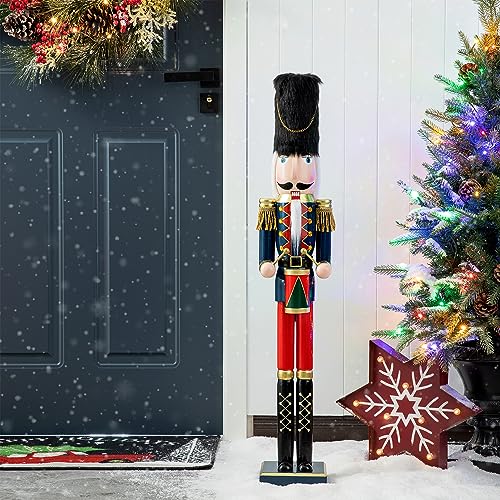 Wooden Nutcracker Decoration 42 Inch Christmas Indoor Outdoor C418758