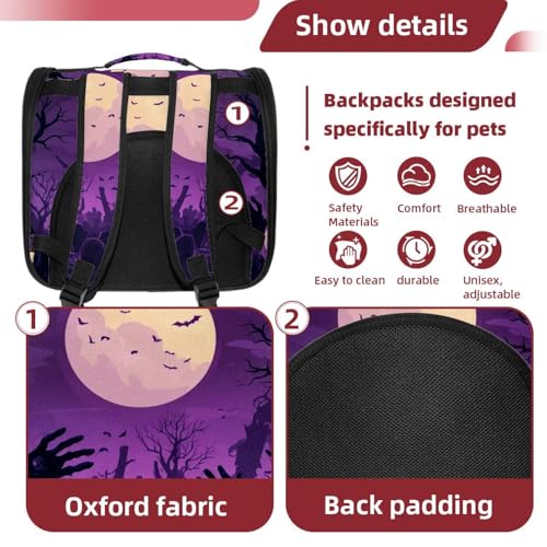 Halloween Pet Carrier Airline Approved for Small Medium Dogs Cats S688252
