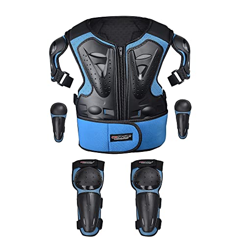 Kids Motorcycle Armor Suit with Chest Protector and Elbow Knee Pads B100