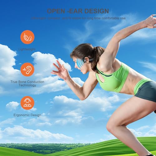 Bone Conduction Open Ear Headphones with HD Mic, IPX6 Waterproof U3338