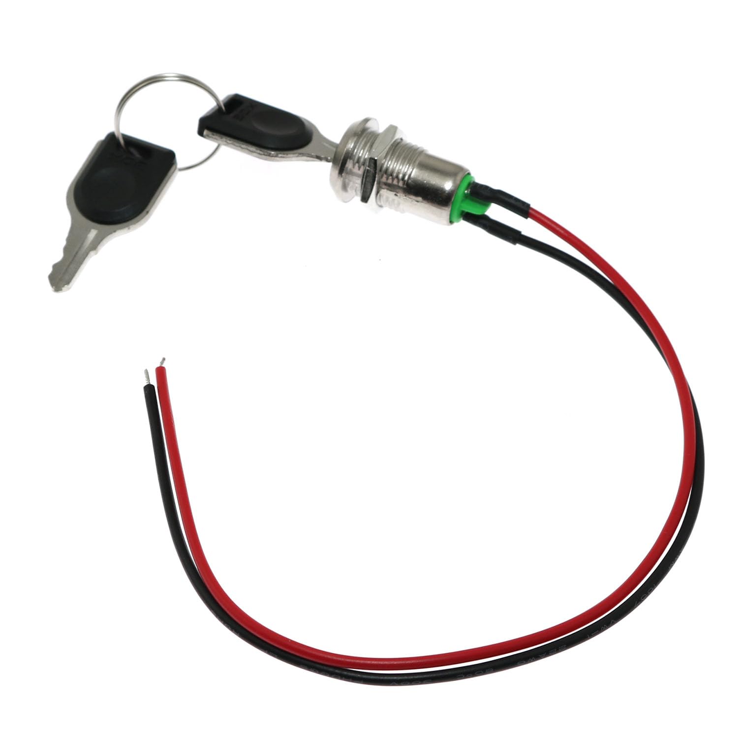 2PCS Metal Key Lock 12mm Pre Wired Rotary Switch for Electric Bicycle U759