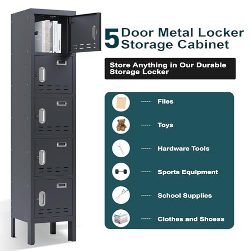 Metal Cabinet with Lockable Door for Office, Gym, School, Home A290