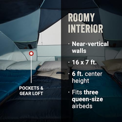 8/12 Person Weatherproof Family Tent with Rainfly & Carry Bag X3081