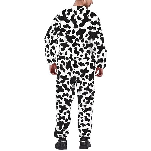 Adult Onesie Hooded One-Piece Pajama Zipper Jumpsuit for Men and Women I930