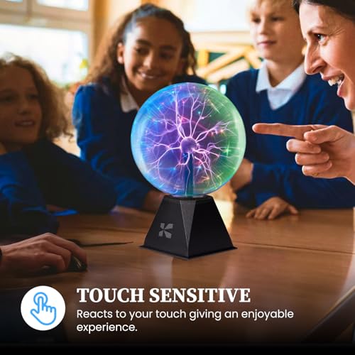7 Inch Plasma Ball Lamp - Touch and Sound Sensitive Electric Globe with Lightning Effects R48981