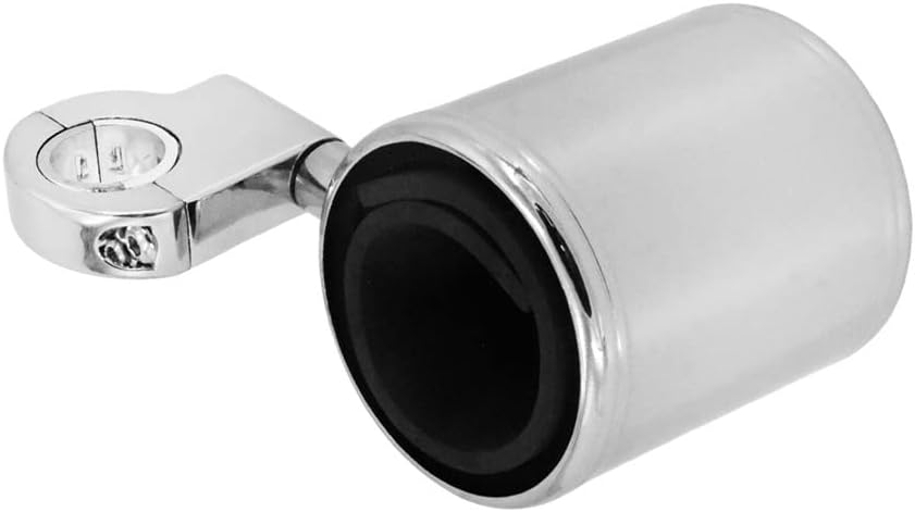 Adjustable Motorcycle Cup Holder for Handlebar, Silver V2439