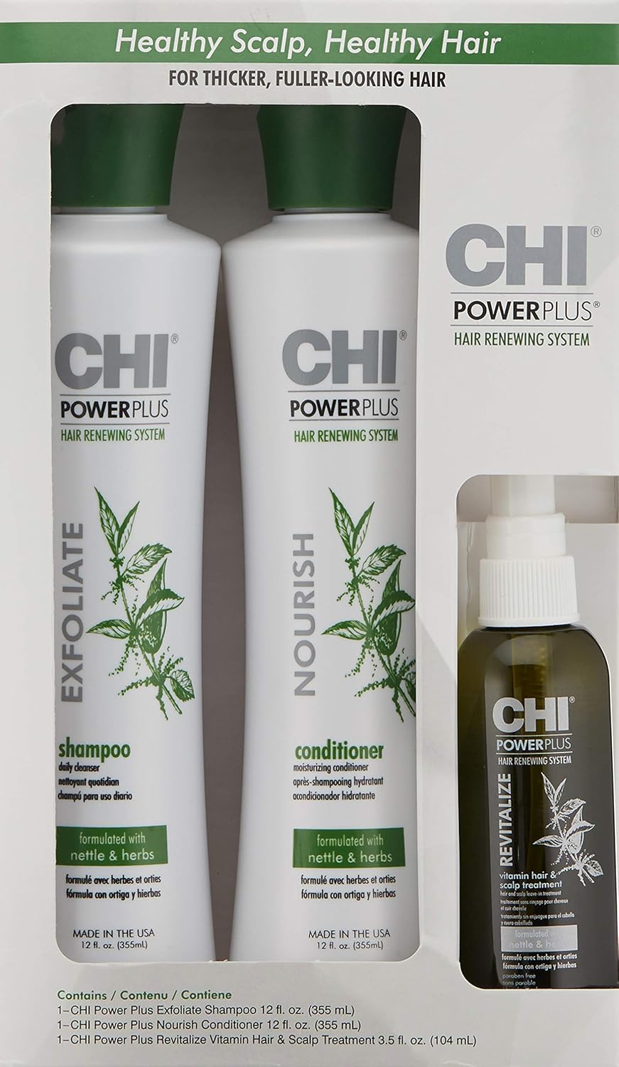 Hair Care Starter Kit with Shampoo, Conditioner and Scalp Treatment T280