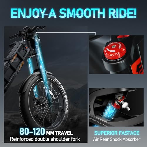 Adult Electric Bike 1200W Dual Motor Fat Tire Long Range S49708