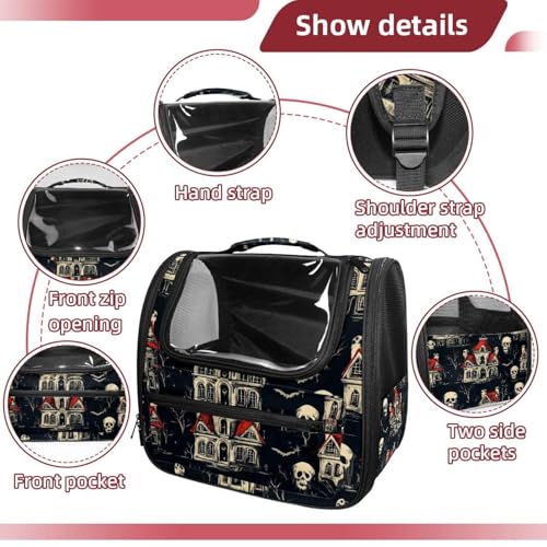 Halloween Cat Backpack Carrier, Breathable Bubble Pet Backpack R5452