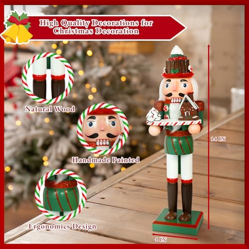 Gingerbread Chef Nutcracker Wooden Christmas Decorations L619768