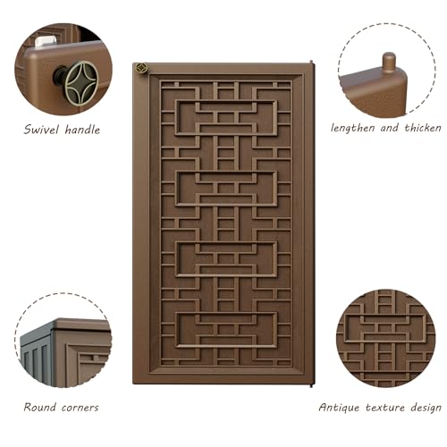 Outdoor Storage Cabinet Waterproof with Shelf for Patio and Garden U239